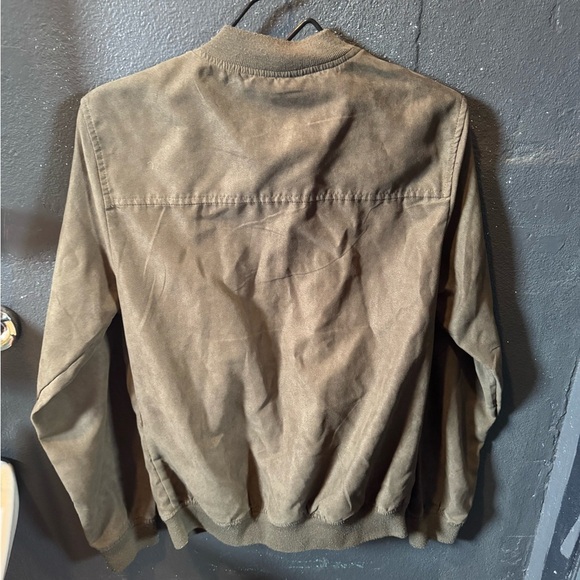 Pull&Bear Green Bomber Jacket with Stand-Up Collar - Picture 3 of 4